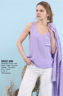 DEBARDEUR	POCHE SATIN € 39,99