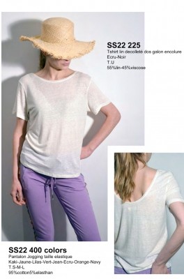 TSHIRT	ENCOLURE	RONDE	DOS € 34,99