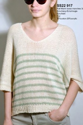 PULL MARIN LOOSE manches 3/4 € 49,99