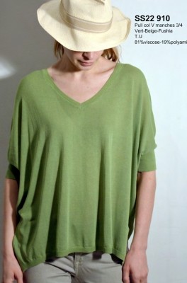 PULL COL	V OVERSIZE MANCHES COUDES € 49,99